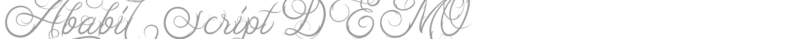 Ababil Script font preview